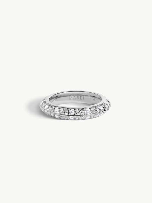 Palmyra Eternity Band Brilliant White Diamonds In Platinum, 4mm