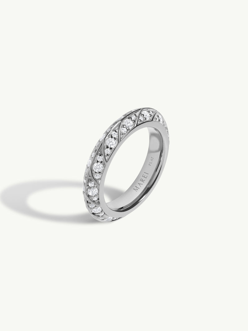 Palmyra Eternity Band Brilliant White Diamonds In Platinum, 4mm