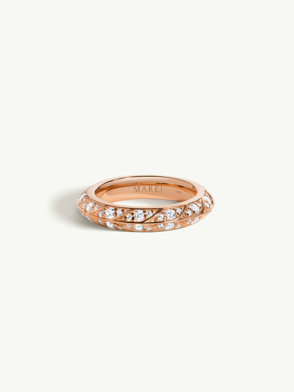 Palmyra Eternity Band With Brilliant White Diamond Eternity In 18K Rose Gold, 4mm