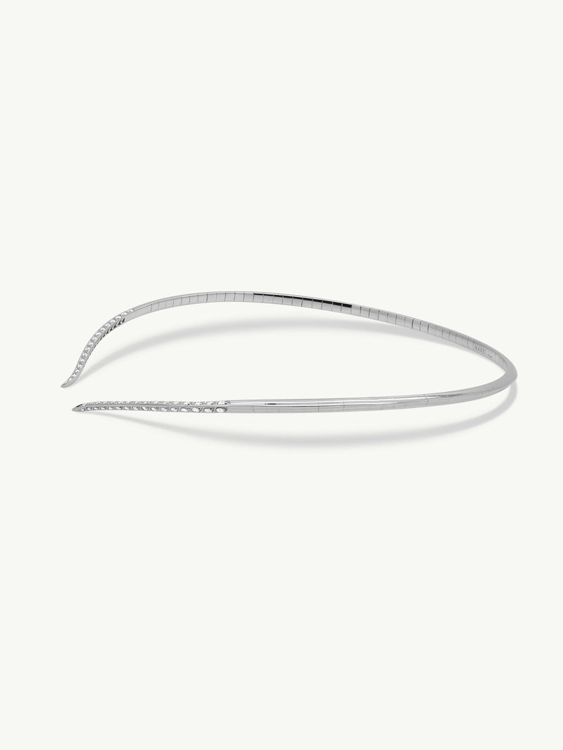 Palmyra Choker Necklace With Brilliant-Cut White Diamonds In Platinum