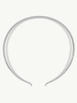 Palmyra Choker Necklace With Brilliant-Cut White Diamonds In Platinum