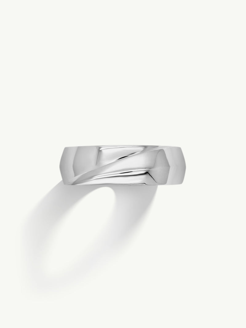 Sahara Oasis Ring With Pavé-Set Brilliant-Cut Diamonds and Rainbow Ombré Sapphires In 18K White Gold, 8mm