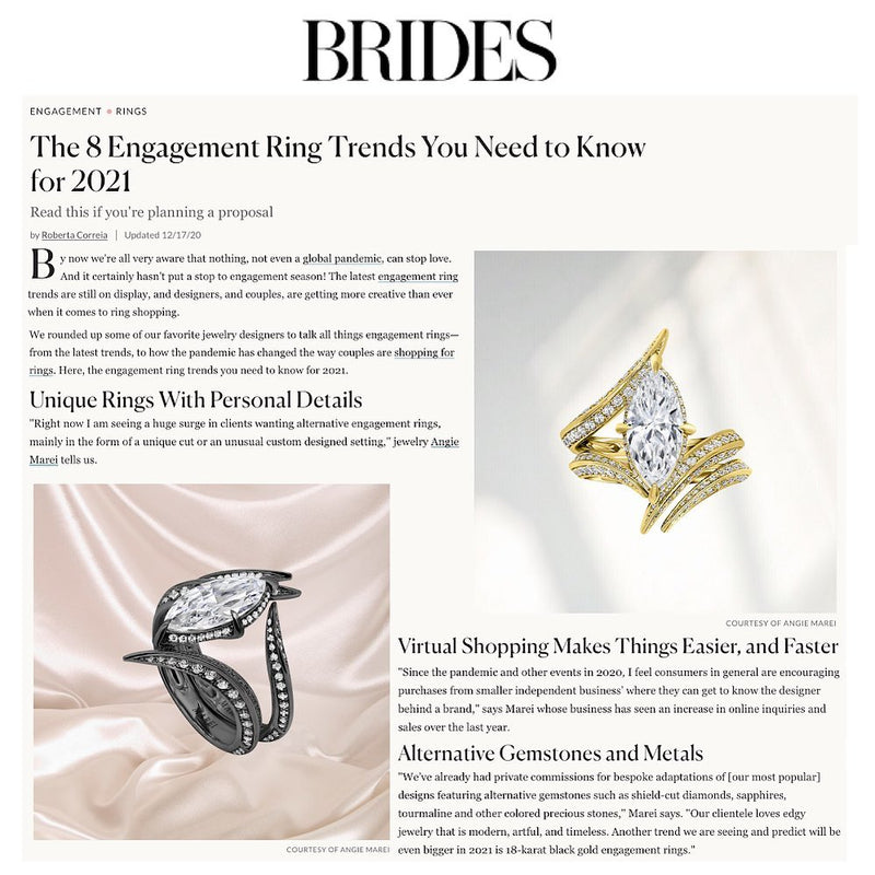 Ayla Arabesque Engagement Ring With Marquise-Cut White Diamond & Pavé-Set Brilliant White Diamonds In Platinum
