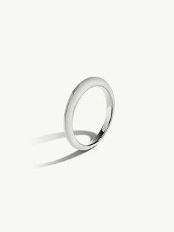 Marei Beveled-Edge Wedding Band In Platinum