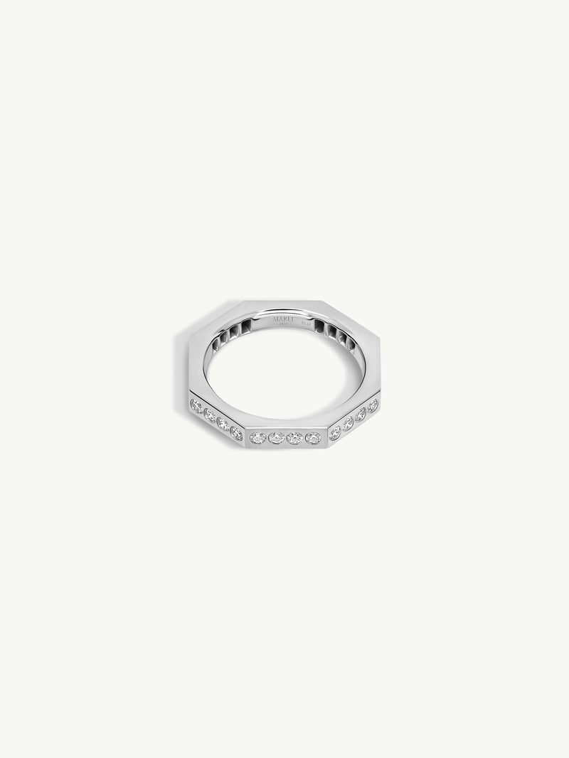 Octavian Brilliant White Diamond Eternity Ring In Platinum, 3mm