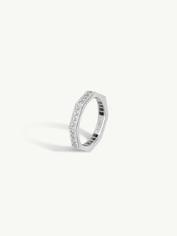 Octavian Brilliant White Diamond Eternity Ring In Platinum, 3mm