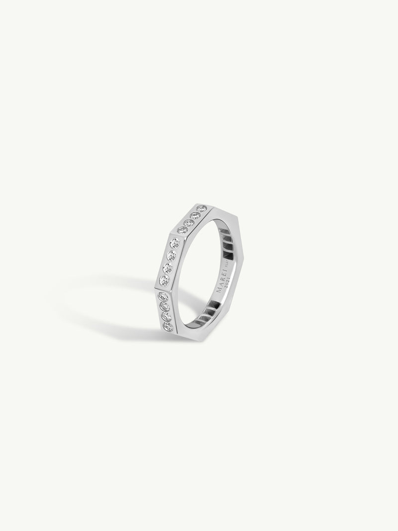 Octavian Brilliant White Diamond Eternity Ring In Platinum, 3mm