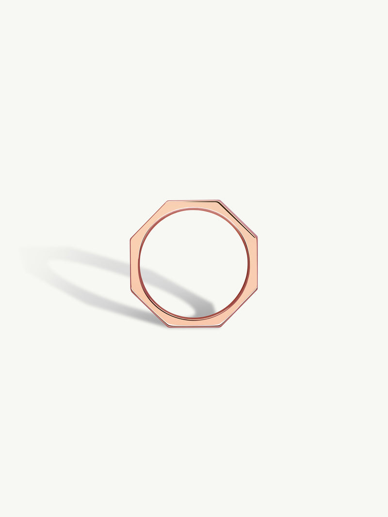 Octavian Brilliant White Diamond Eternity Ring In 18K Rose Gold, 3mm