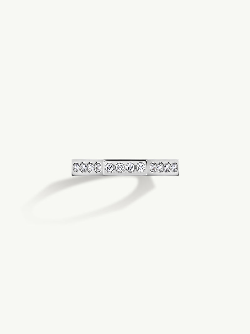 Octavian Brilliant White Diamond Eternity Ring In Platinum, 3mm