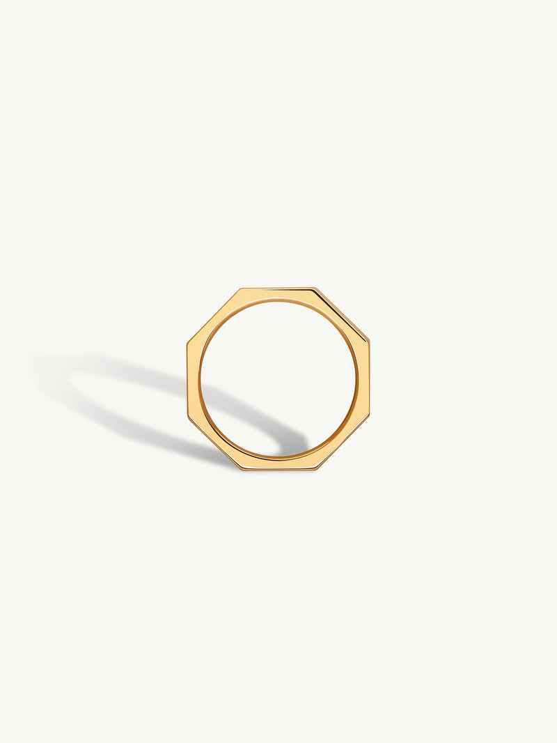 Octavian Brilliant White Diamond Eternity Ring In 18K Yellow Gold, 3mm