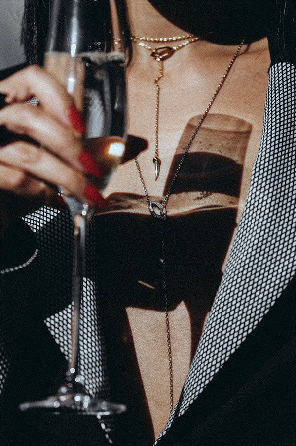 Amanti Hexagon Pendant Lariat Necklace With Brilliant Pavé-Set Diamonds In 18K Rose Gold, 30" Inches