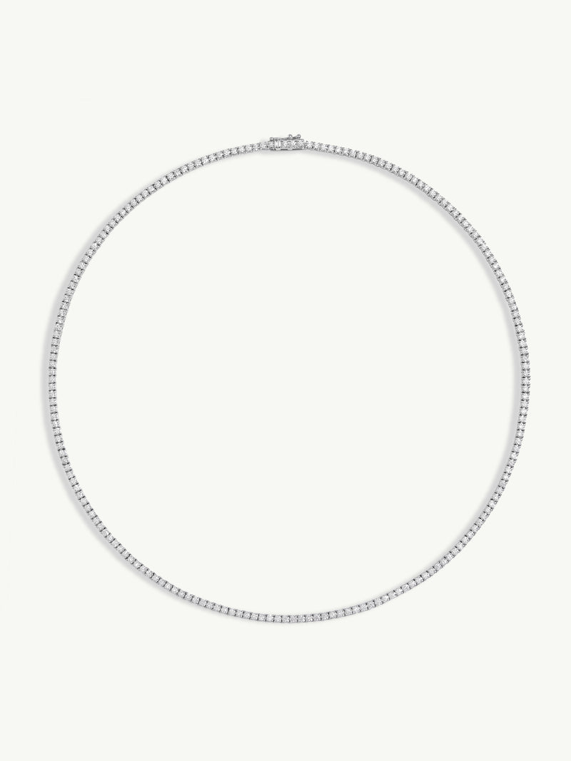 Eternal by Marei Eternity Brilliant-Cut White Diamond Tennis Necklace - 10.00 CTW