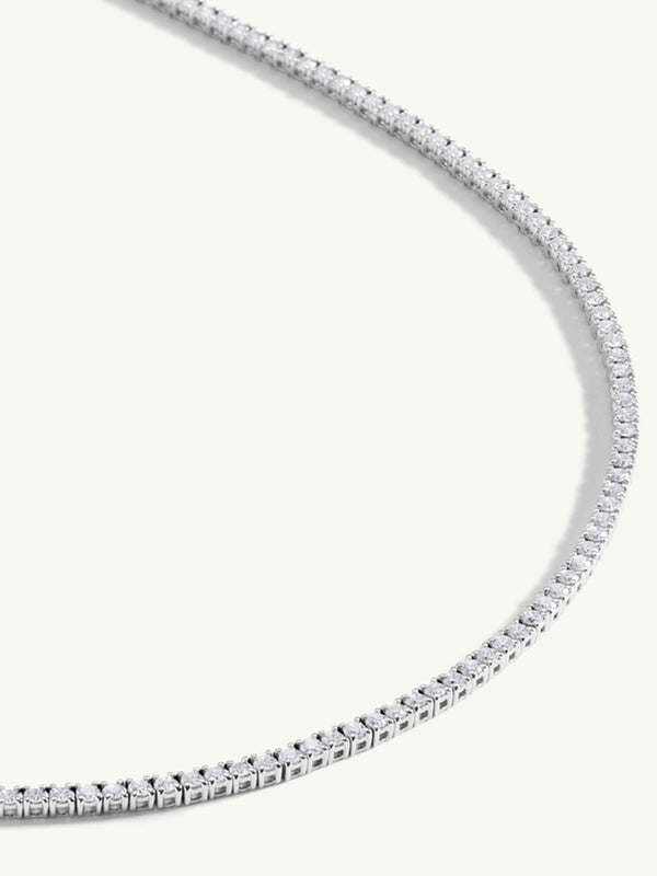 Eternal by Marei Eternity Brilliant-Cut White Diamond Tennis Necklace - 10.00 CTW