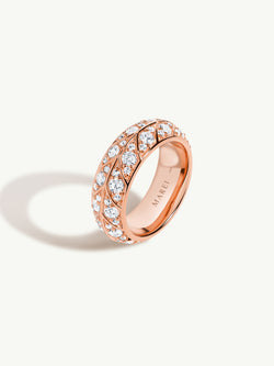 Palmyra Eternity Band With Brilliant White Diamonds In 18K Rose Gold, 8mm