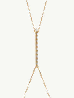 Aracelis Body Chain Necklace With Pavé-Set Brilliant White Diamonds in 18K Yellow Gold