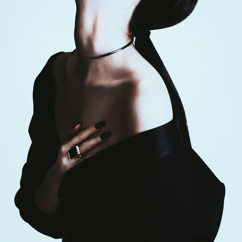 Invidia Black Onyx Column & Pearl Ring In 18-Karat Yellow Gold