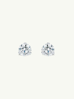 Eternal by Marei Solitaire Diamond Stud Earrings in 3-Prong Settings, 0.50 Carat