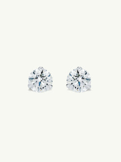 Eternal by Marei Solitaire Diamond Stud Earrings in 3-Prong Settings,  1.00 Carat