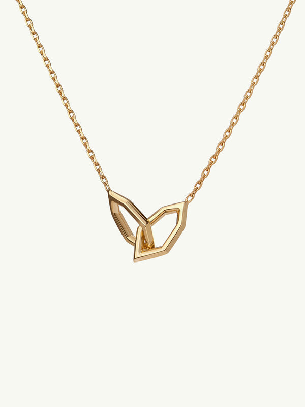 Amanti Interlocking Hexagon Pendant Necklace In 18K Yellow Gold, 16" Inches