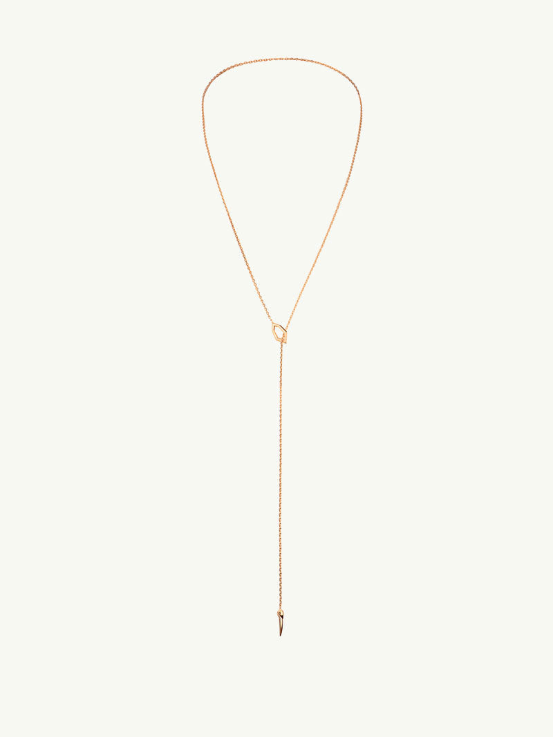 Amanti 18K Rose Gold Lariat Choker Necklace - Image 2