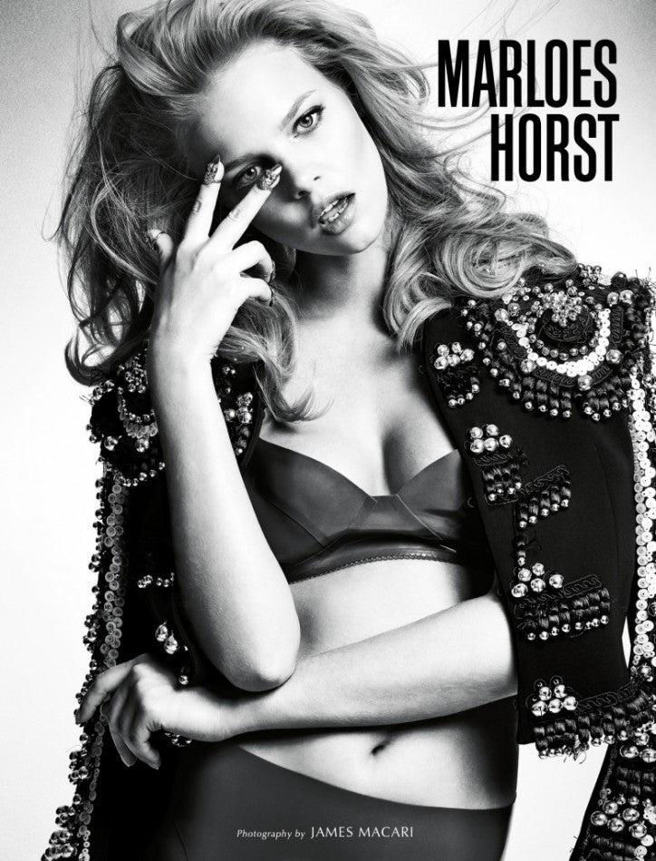 Marloes Horst wearing Calavera Rosa nail rings in Galore Magazine