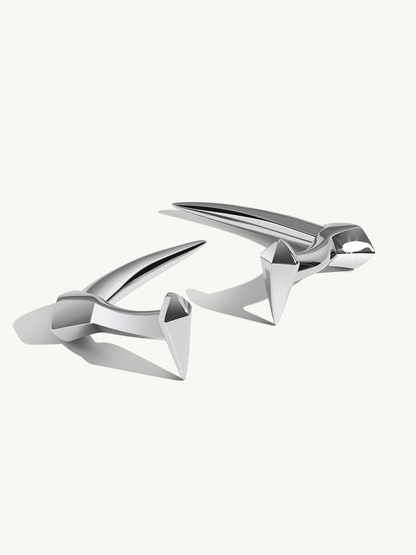 Damian Horn Talisman Cufflinks In 18K White Gold