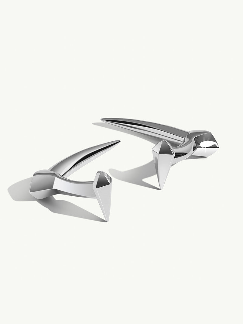 Damian Horn Talisman Cufflinks In 18K White Gold