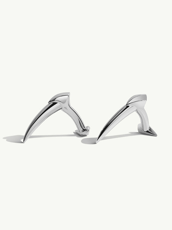 Damian Horn Talisman Cufflinks In 18K White Gold