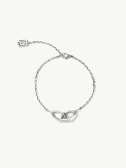 Amanti Interlocking Hexagon Pendant Bracelet In 18K White Gold