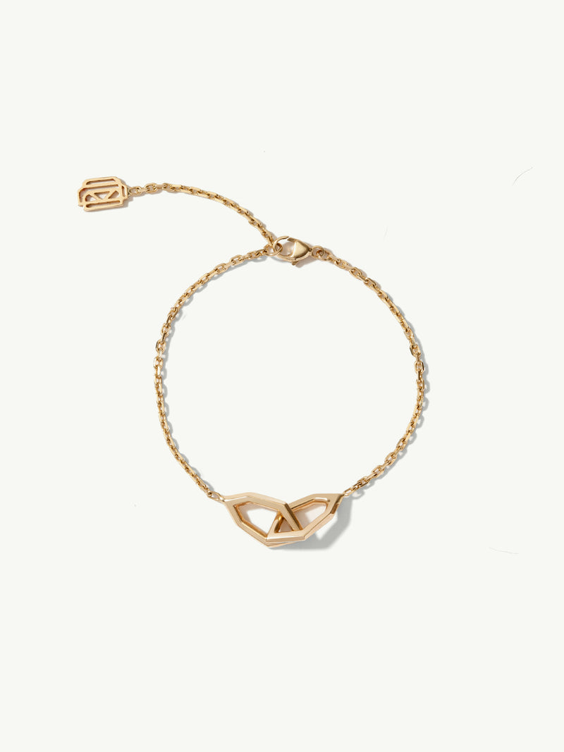 Amanti Interlocking Hexagon Pendant Bracelet In 18K Yellow Gold